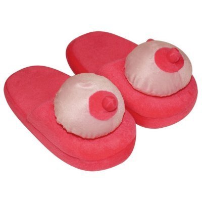 Pink-coloured slippers