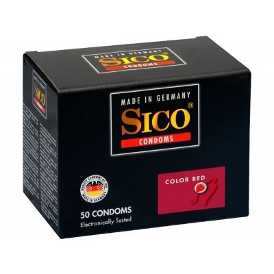 Sico Color Red Condoms - 50 Condoms