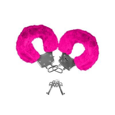 Neon Furry Cuffs - Pink