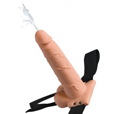 Hollow Squirting Strap-On 19 cm - Light