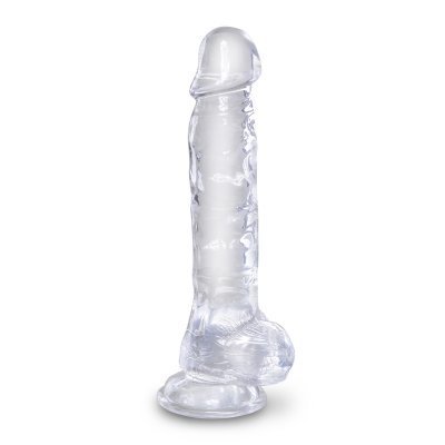 King Cock Realistic Dildo With Balls - Clear 8