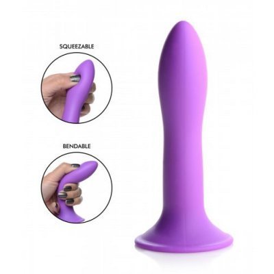 Flexible Silicone Dildo - Purple