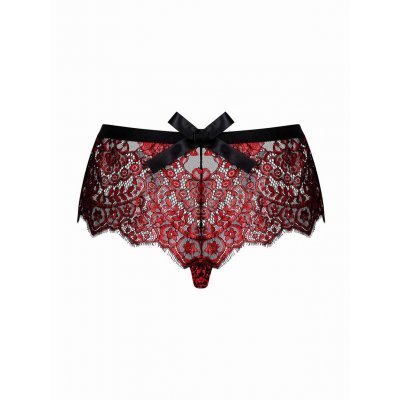 Redessia Lace Panties - Red/Black