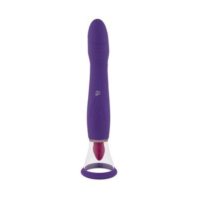 Pleasure Pump With G-Spot Vibrator - Purple
