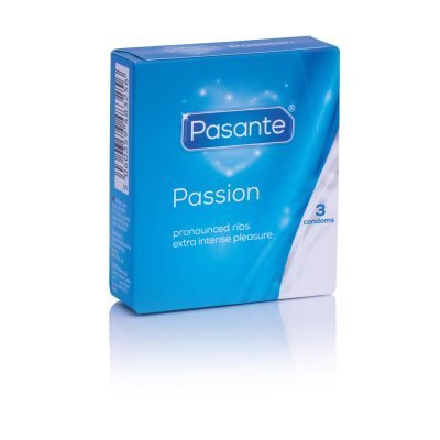Pasante Passion Condoms - 3 pieces