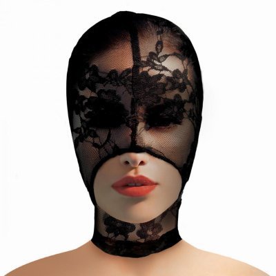 Lace Seduction Bondage Mask - Black